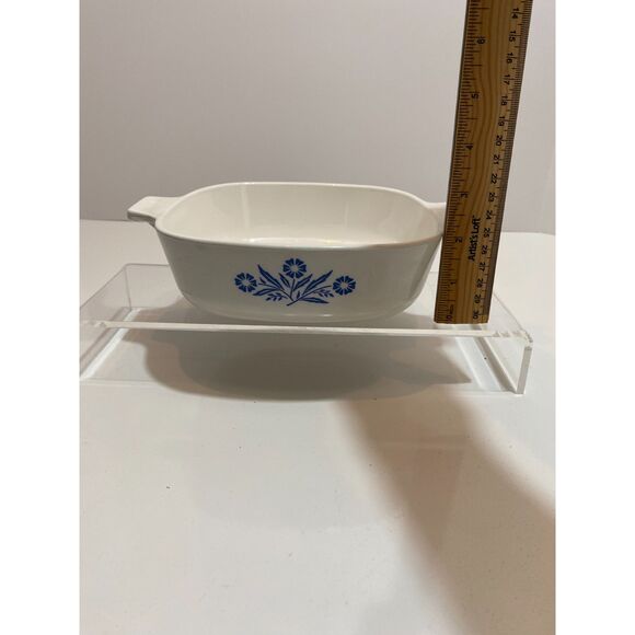 CorningWare Cornflower No Lid 1 Qt Casserole 8-3 8 3/4”x8 3/4”x3” USA 1958-1987 - Picture 9 of 9
